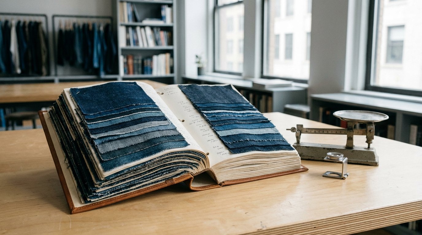 Denim swatch reference book