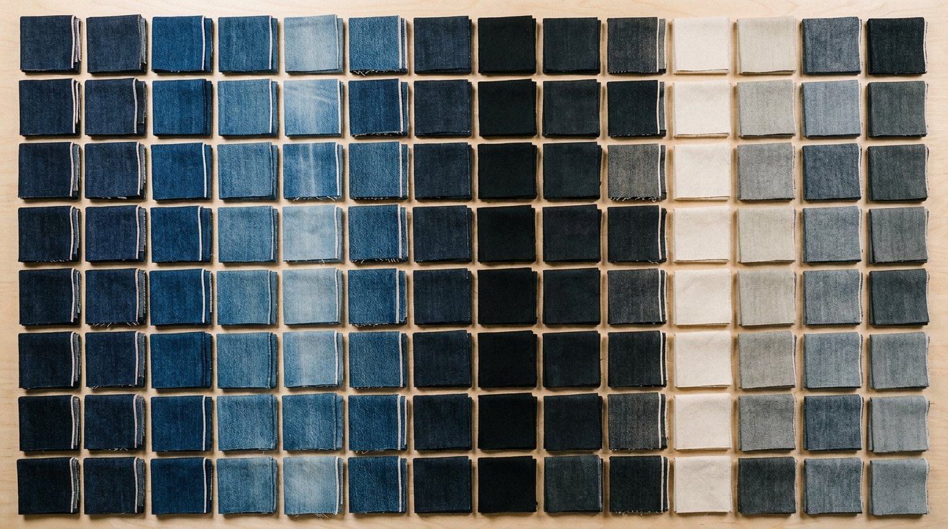 Wholesale denim fabric swatches
